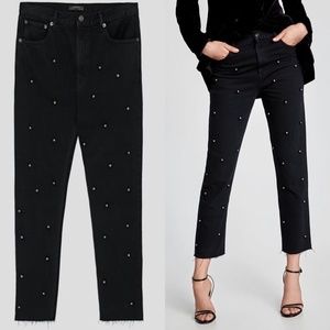 Fun Zara Pearl Mesh Jeans